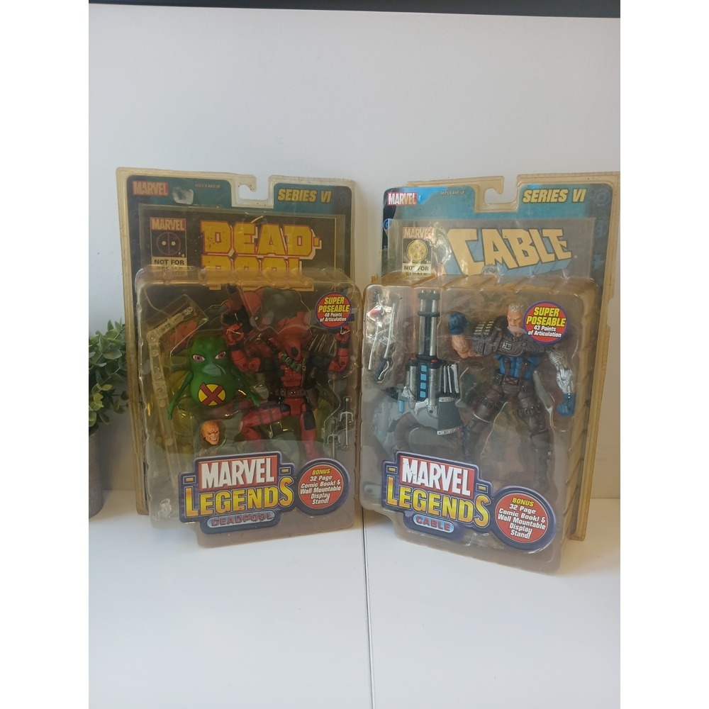 ToyBiz Marvel Legends Series 6 Deadpool & Cable Brown Variant Set 2 Figures